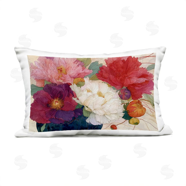 Stupell Industries Annabelle Hall | Haiku Ornate Flower Petals Printed Throw Pillow