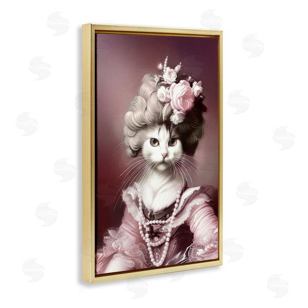 Stupell Industries Annabelle Hall | Historical Fashion Cat Portrait
