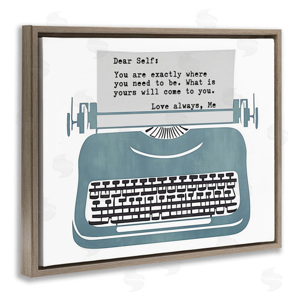 Stupell Industries Annabelle Hall | Inspirational Typewriter Note To Self