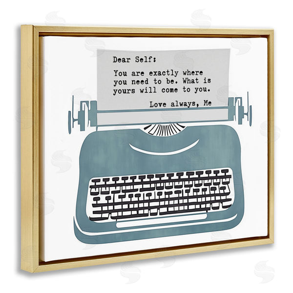 Stupell Industries Annabelle Hall | Inspirational Typewriter Note To Self