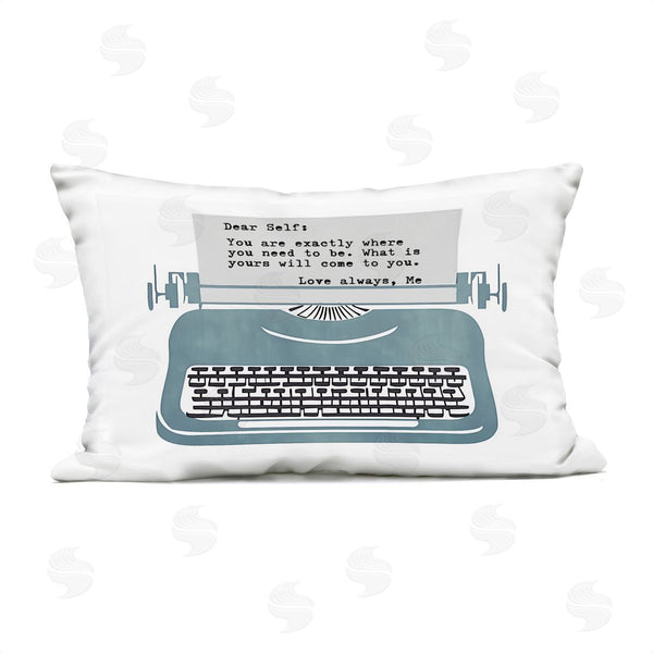 Stupell Industries Annabelle Hall | Inspirational Typewriter Note To Self Printed Throw Pillow