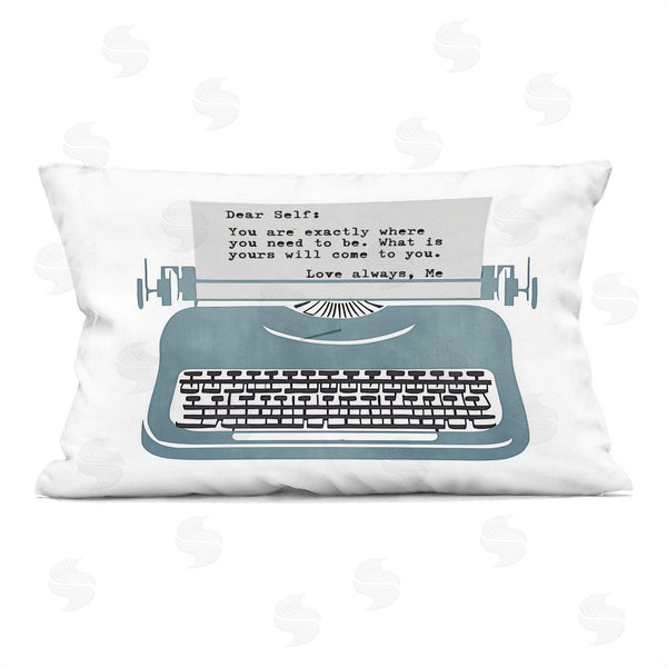 stupell industries Annabelle Hall | Inspirational Typewriter Note to Self Printed Throw Pillow