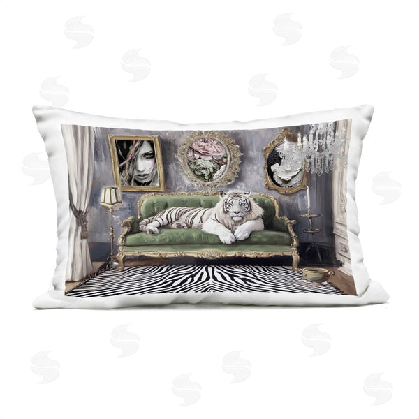 Stupell Industries Annabelle Hall | Languid Tiger In Opulent Space Printed Throw Pillow