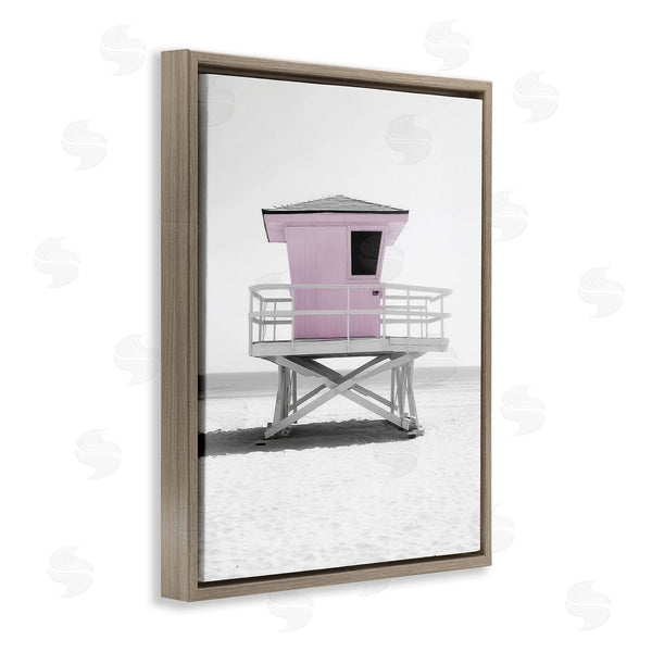 Stupell Industries Annabelle Hall | Lifeguard Station Candy Pink