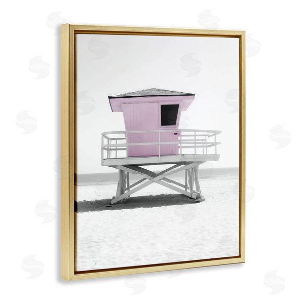 Stupell Industries Annabelle Hall | Lifeguard Station Candy Pink