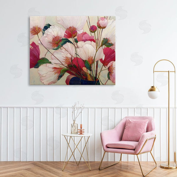 Stupell Industries Annabelle Hall | Lush Haiku Pink & White Flowers Wall Art