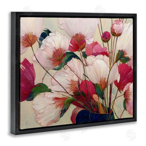 Stupell Industries Annabelle Hall | Lush Haiku Pink & White Flowers Wall Art