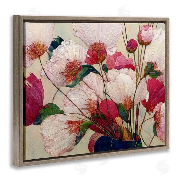 Stupell Industries Annabelle Hall | Lush Haiku Pink & White Flowers Wall Art