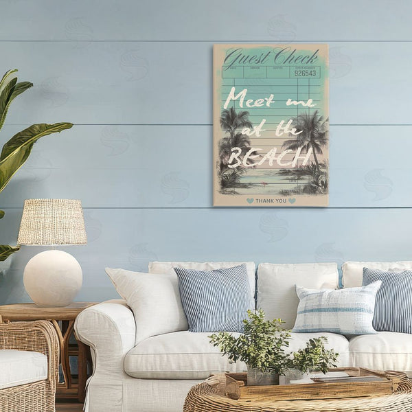 Stupell Industries Annabelle Hall | Meet Me At Beach Check Wall Art