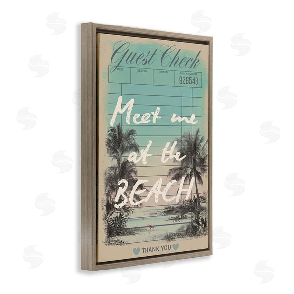Stupell Industries Annabelle Hall | Meet Me At Beach Check Wall Art
