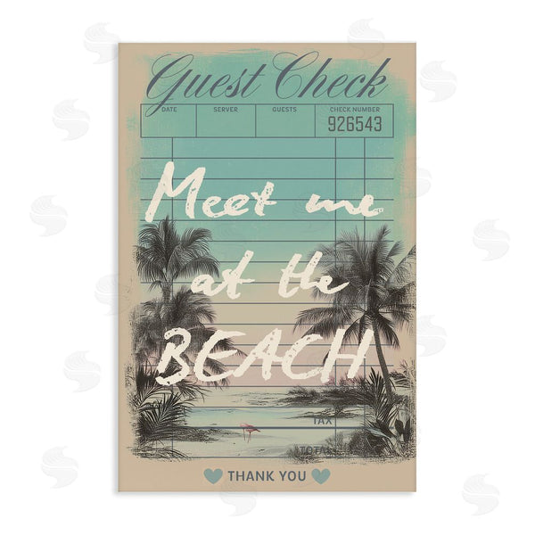 stupell industries Annabelle Hall | Meet Me At Beach Check Wall Art