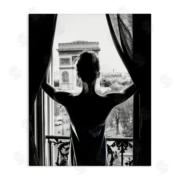 stupell industries Annabelle Hall | Morning In Paris Silhouette