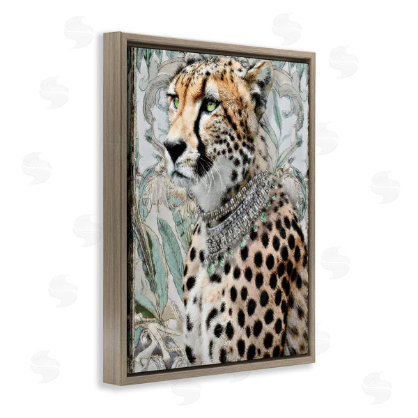 Stupell Industries Annabelle Hall | Nouveau Style Cheetah With Necklace