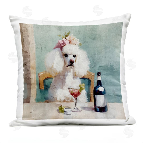 Stupell Industries Annabelle Hall | Poodle At Lunch Throw Pillow