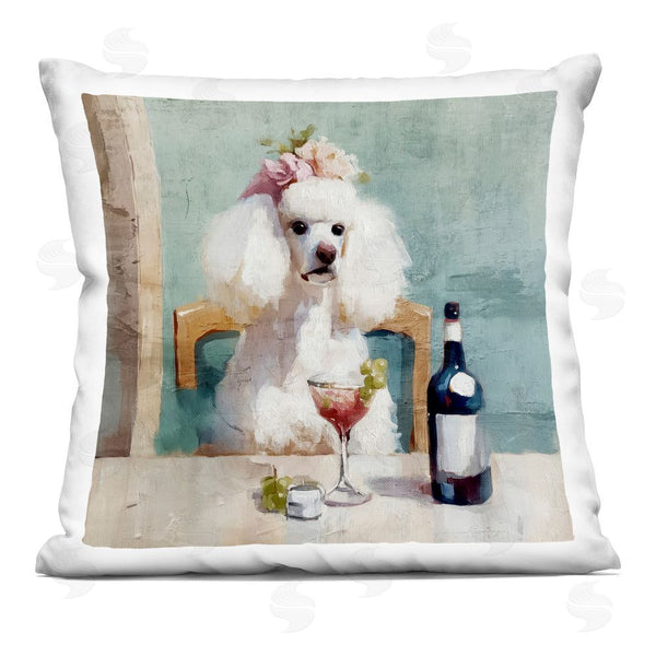 stupell industries Annabelle Hall | Poodle At Lunch Throw Pillow