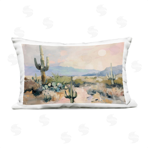 Stupell Industries Annabelle Hall | Prairie Desert With Cacti Printed Throw Pillow