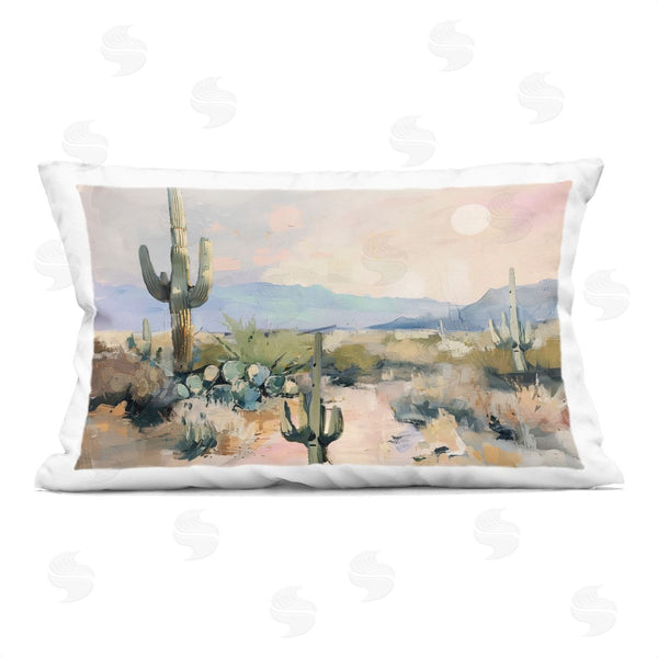 stupell industries Annabelle Hall | Prairie Desert with Cacti Printed Throw Pillow