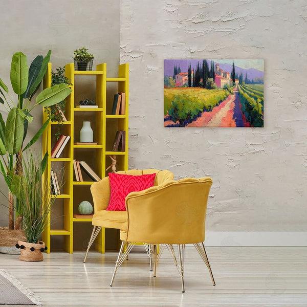 Stupell Industries Annabelle Hall | Purple Mountains Village Wall Art