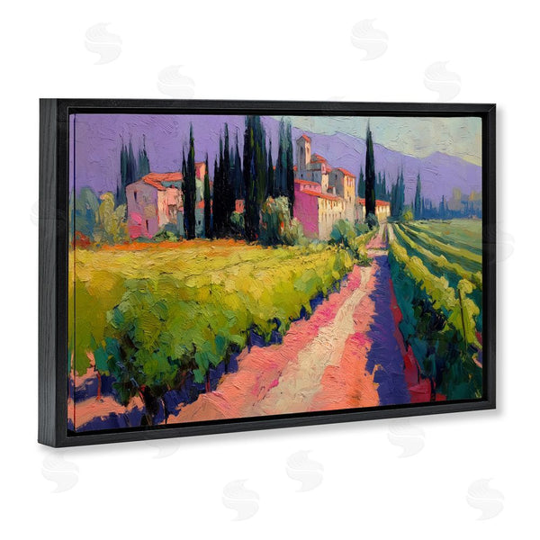 Stupell Industries Annabelle Hall | Purple Mountains Village Wall Art