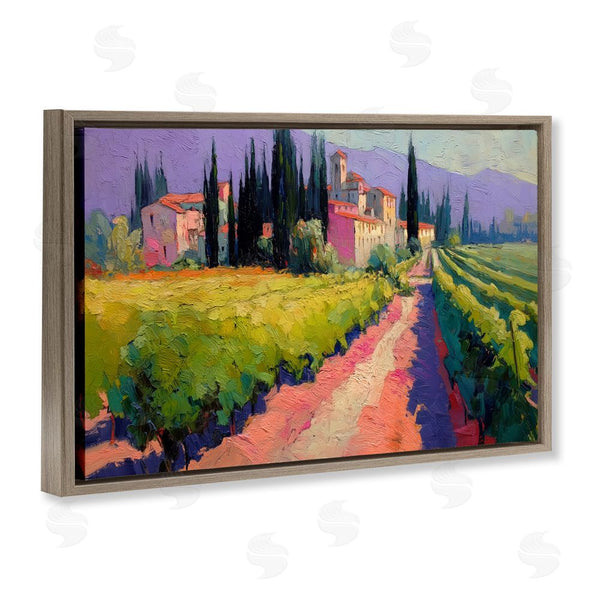 Stupell Industries Annabelle Hall | Purple Mountains Village Wall Art