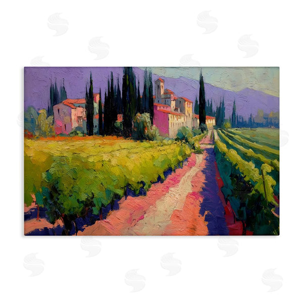 stupell industries Annabelle Hall | Purple Mountains Village Wall Art