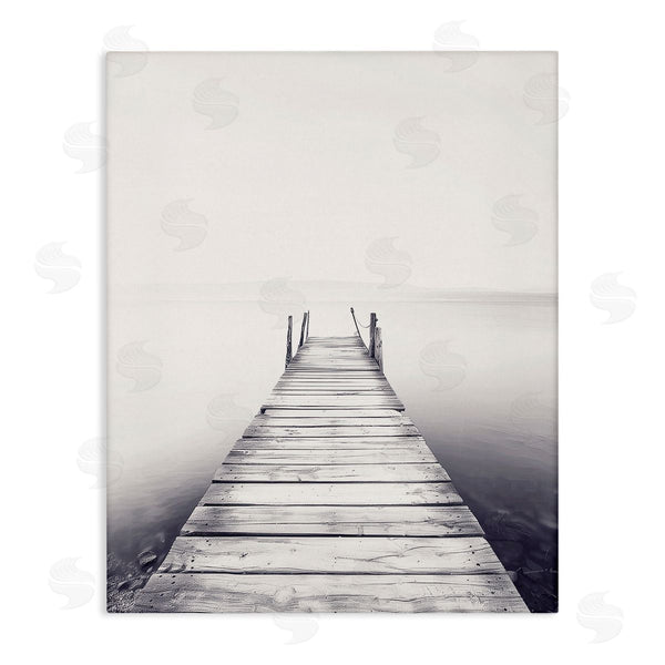 stupell industries Annabelle Hall | Quiet Pier Extending on Pond