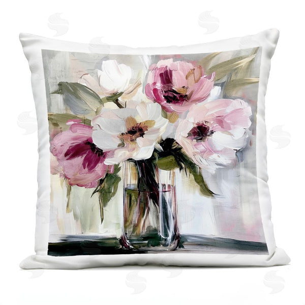 Stupell Industries Annabelle Hall | Resonance Flower Vase Throw Pillow