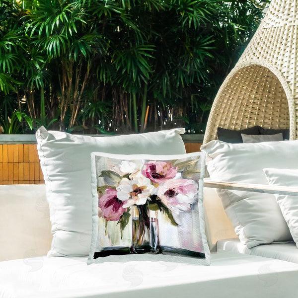 Stupell Industries Annabelle Hall | Resonance Flower Vase Throw Pillow