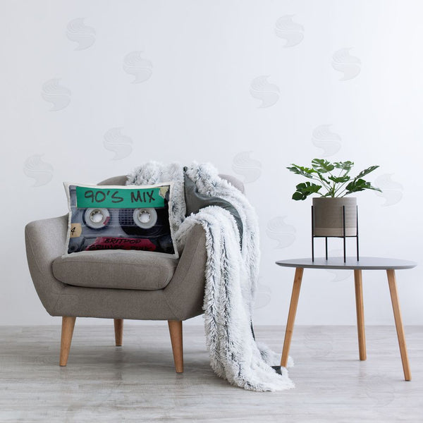 Stupell Industries Annabelle Hall | Retro 90s Mix Cassette Throw Pillow