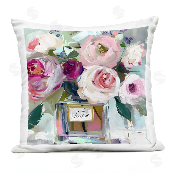 Stupell Industries Annabelle Hall | Roses Are Pink Bouquet Printed Throw Pillow