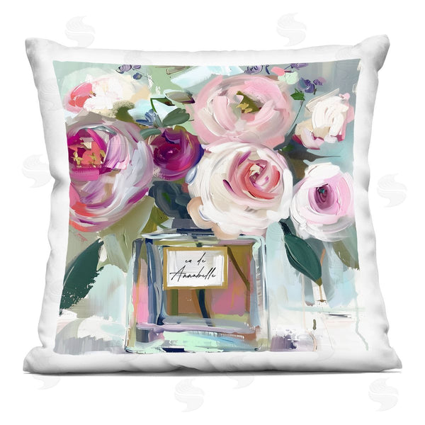 stupell industries Annabelle Hall | Roses Are Pink Bouquet Printed Throw Pillow