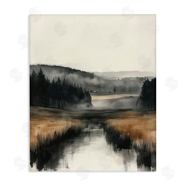 stupell industries Annabelle Hall | Sepia Countryside Landscape Wall Art