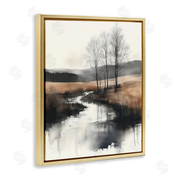 Stupell Industries Annabelle Hall | Sepia Countryside River Wall Art