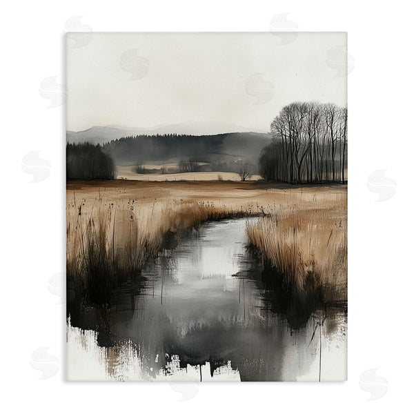 stupell industries Annabelle Hall | Sepia Countryside Stream Wall Art