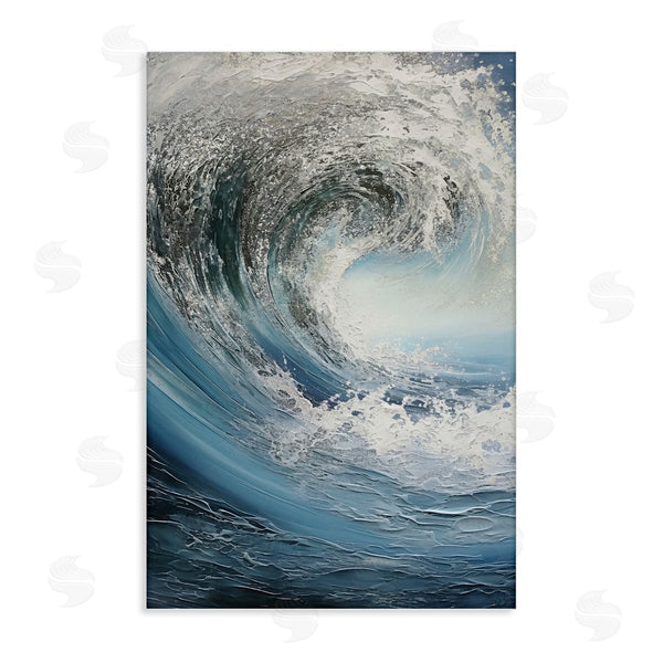 stupell industries Annabelle Hall | Silver Crest of Sea Wave