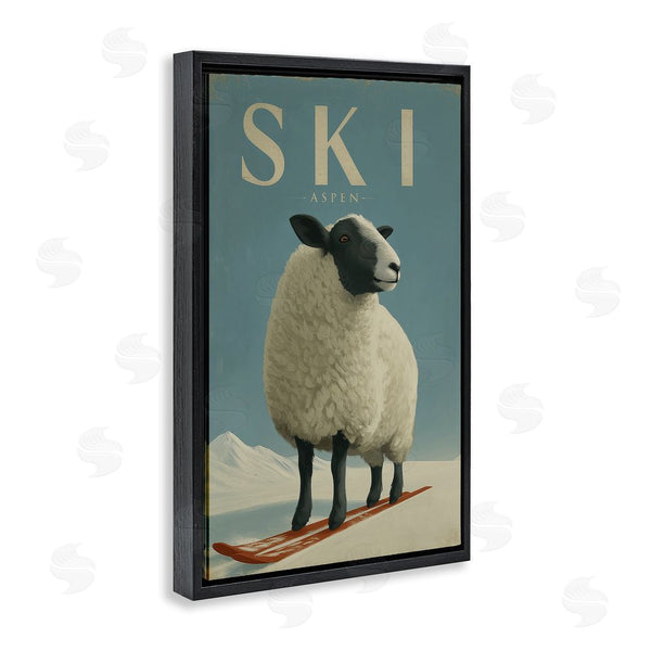 Stupell Industries Annabelle Hall | Ski Aspen Sheep Wall Art