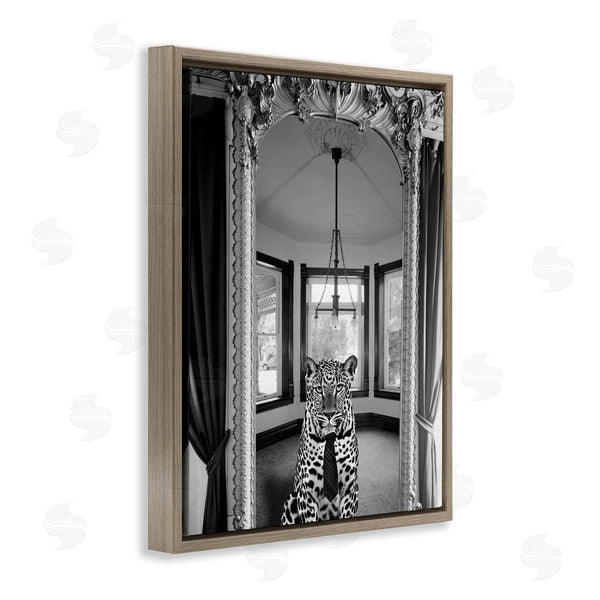 Stupell Industries Annabelle Hall | Trendy Cheetah & Ornate Mirror