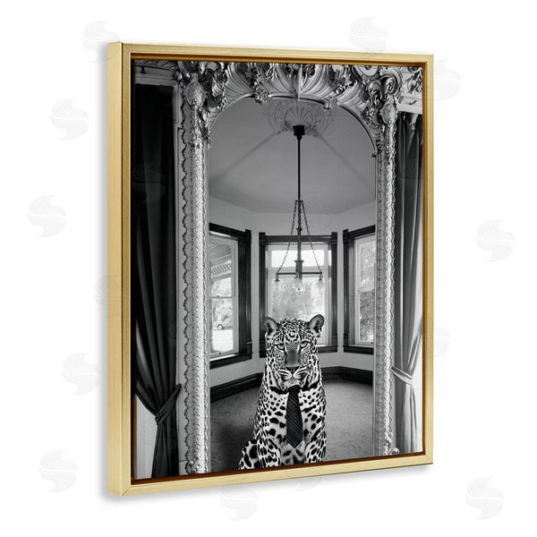 Stupell Industries Annabelle Hall | Trendy Cheetah & Ornate Mirror