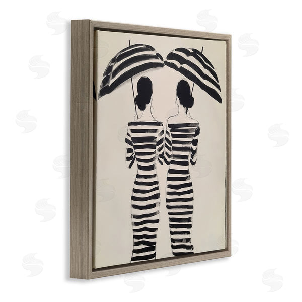 Stupell Industries Annabelle Hall | Two Women In Rain Stripes