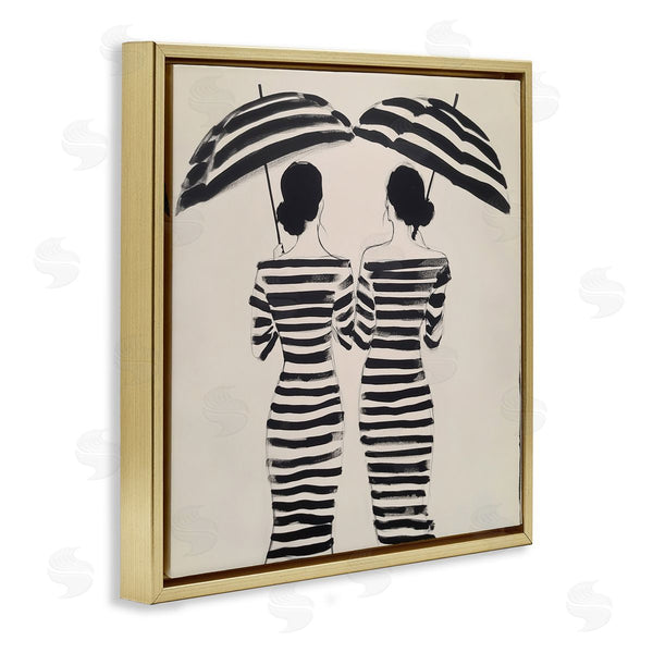 Stupell Industries Annabelle Hall | Two Women In Rain Stripes