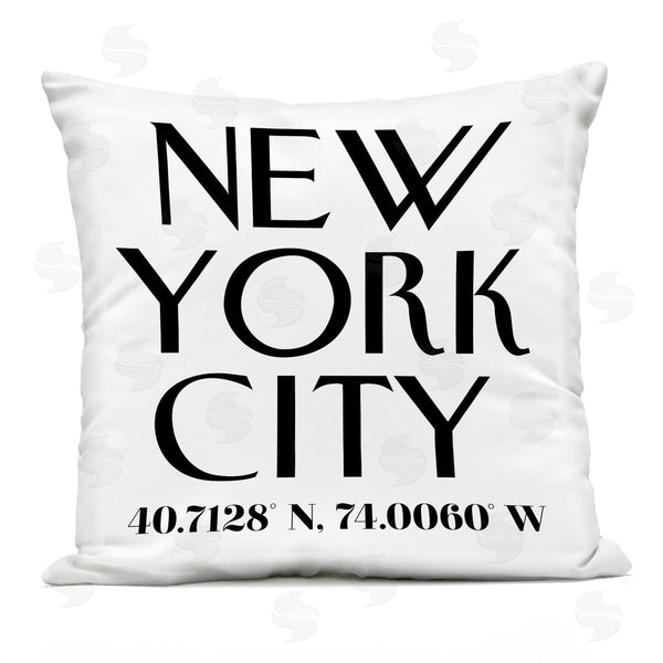 Stupell Industries Annabelle Hall | Urban NYC Coordinates Printed Throw Pillow