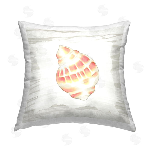stupell industries Anne Bailey | Beach Life Seashell Patterned Printed Throw Pillow