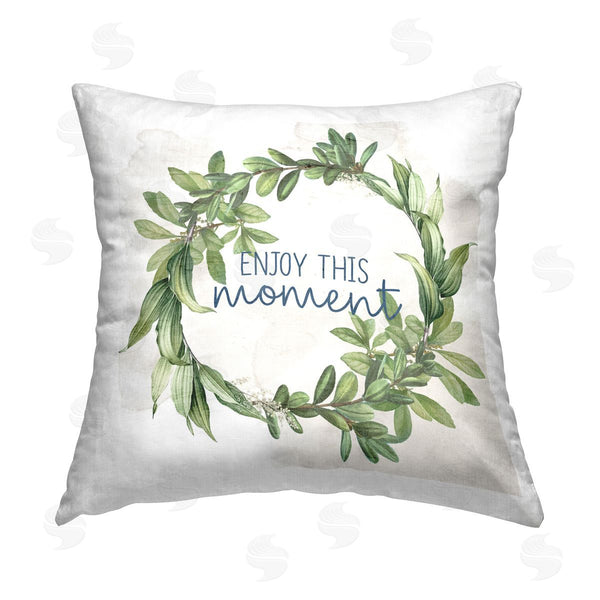 stupell industries Anne Bailey | Enjoy This Moment Printed Throw Pillow