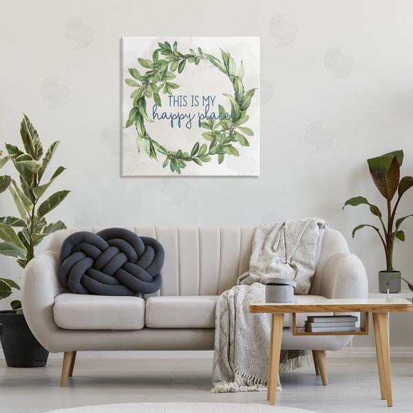 Stupell Industries Anne Bailey | Happy Place Wreath Wall Art