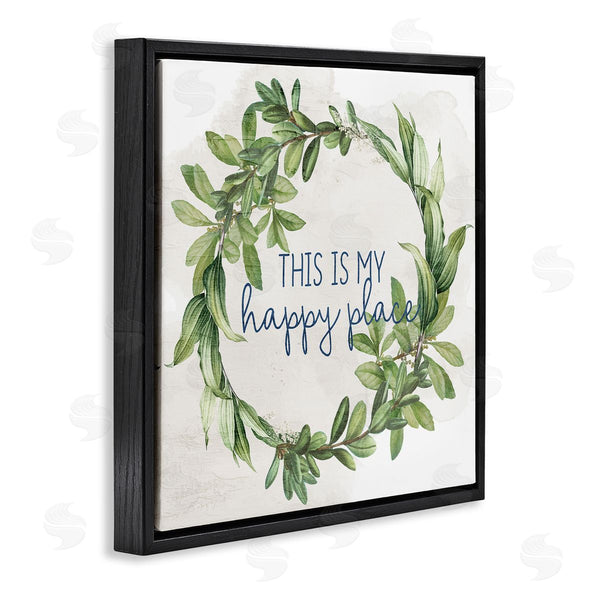 Stupell Industries Anne Bailey | Happy Place Wreath Wall Art