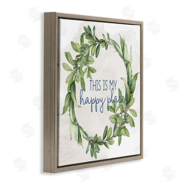 Stupell Industries Anne Bailey | Happy Place Wreath Wall Art