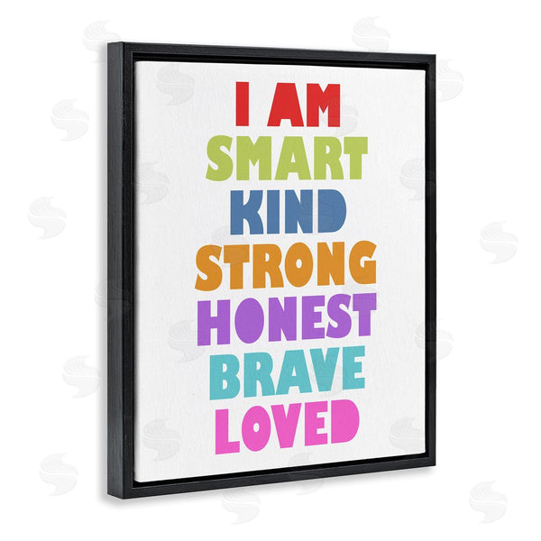 Stupell Industries Anne Bailey | I Am Smart Self Worth Reassuring Text Sign Wall Art