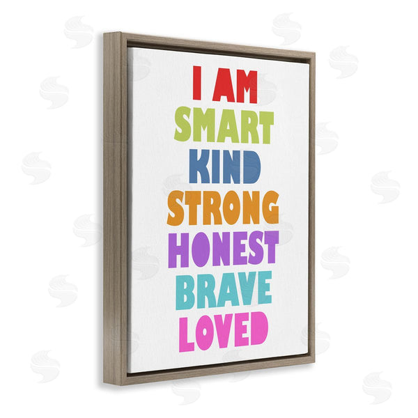 Stupell Industries Anne Bailey | I Am Smart Self Worth Reassuring Text Sign Wall Art
