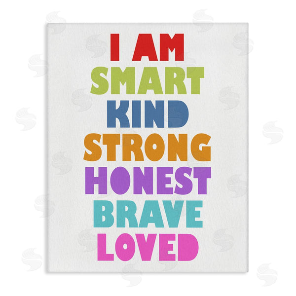 stupell industries Anne Bailey | I am Smart Self Worth Reassuring Text Sign Wall Art