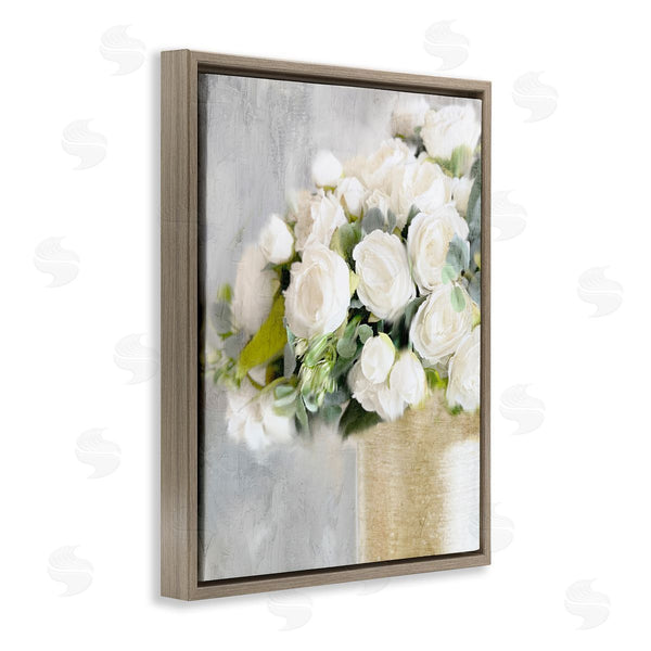 Stupell Industries Anne Bailey | Romantic White Roses Arrangement Wall Art